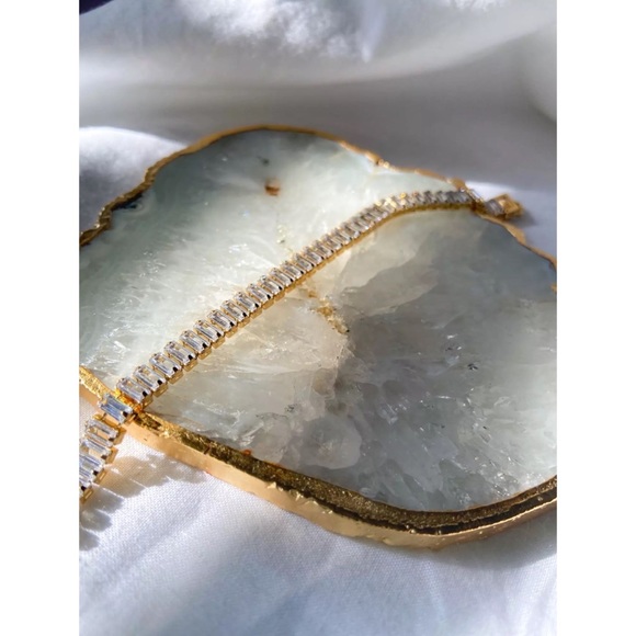 COPY - Zara Rainbow Emerald Cut Rectangle Multi-Color Baroque Crystals Bead Bra… - Picture 16 of 17